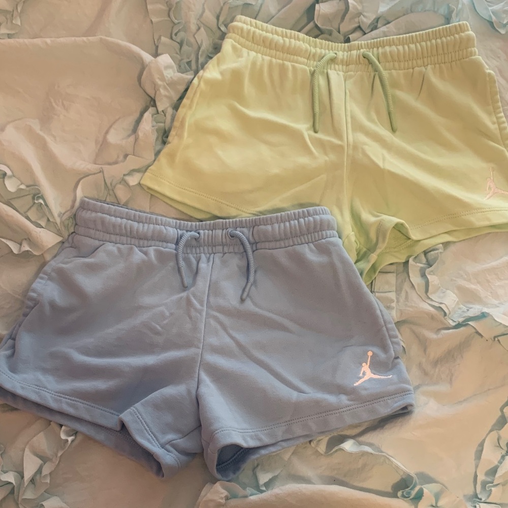 Jordan Kids Athletic Knit Shorts - Pastel Green & Pastel Blue